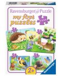 Puzzle Ravensburger 4 in 1 - Sweet garden dwellers - 1t