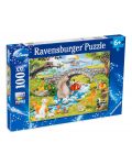 Puzzle Ravensburger de 100 piese - Disney - Prieteni in padure - 1t