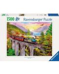 Puzzle Ravensburger  din  1500 piese - Călătorie cu trenul toamna - 1t