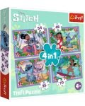 Puzzle Trefl 4 în 1 - Ziua nebună a lui Lilo și Stitch - 1t