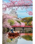 Puzzle  Clementoni din 1000 piese - Castelul Himeji primăvara - 2t