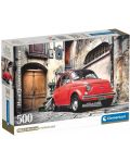 Puzzle  Clementoni din 500 piese - Mașina roșie - 1t