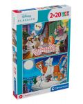 Puzzle Clementoni de 2 x 20 piese - SuperColor Disney Animals - 1t