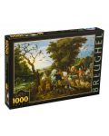 Puzzle D-Toys de 1000 piese – Intrarea animalelor in arca lui Noe, Pieter Bruegel  - 1t