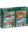  Puzzle Falcon din 4x1000 piese - Falcon - Family Time at Christmas - 1t