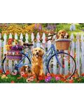 Puzzle Trefl din 500 de piese - Câine cu bicicleta - 2t