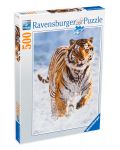 Puzzle Ravensburger de 500 piese - Tigru in zapada - 1t