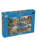 Puzzle Gibsons din 4 X 500 piese - Flora si fauna, John Francis - 1t