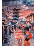 Puzzle  Clementoni din 500 piese - Seara la Kyoto - 2t