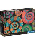 Puzzle  Clementoni din 500 piese - Cozi răsucite - 1t