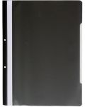 Folder Spree - Clasic, cu fata transparenta si perforare, A4, negru - 1t