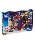 Puzzle Clementoni din 104 piese - DC Heroes, tip 2 - 1t