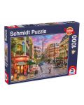 Puzzle Schmidt de 1000 piese - Street To The Eiffel Tower - 1t
