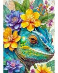 Puzzle Black Sea de 500 de bucăți - Printre flori: Chameleon  - 2t