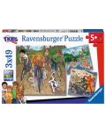 Puzzle Ravensburger de 3 х 39 piese - Adventure with TKKG - 1t