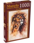 Puzzle Magnolia din 1000 de piese - Leu și pui de leu - 1t