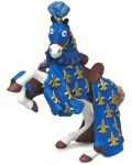 Figurina Papo The Medieval Era – Calul printului Filip, in albastru - 1t