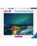 Puzzle Ravensburger din  500 piese - Aurora boreală în Tromso - 1t