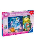 Puzzle-uri Ravensburger 3 de 49 piese - Printesele Disney - 1t