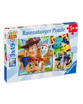 Puzzle Ravensburger de 3 x 49 piese - Prietenie in Povestea jucariilor 4 - 1t