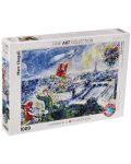 Puzzle Eurographics de 1000 piese - Buchetul din Paris, Mark Chagall - 1t