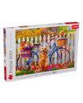 Puzzle Trefl din 500 de piese - Câine cu bicicleta - 1t