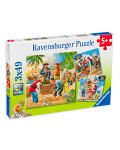 Puzzle Ravensburger  3 de cate 49 piese - Aventuri in mare - 1t