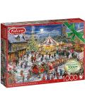 Puzzle Falcon din 2 x 1000 piese - The Christmas Carousel - 1t