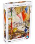 Puzzle Eurographics de 1000 piese – Paris de la fereastra, Mark Chagall - 1t