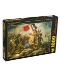 Puzzle D-Toys de 1000 piese – Libertatea conducand poporul, Eugene Delacroix - 1t