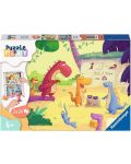 Joc de masă puzzle  Ravensburger din 2 х 24 piese - Dinozaur vară - 1t