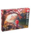 Puzzle Educa din 1000 de piese - Rasaritul soarelui la raul Katsura, Japonia - 1t