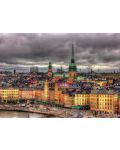 Puzzle Educa din 1000 de piese - Vedere din Stockholm, Suedia - 2t