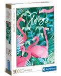 Puzzle Clementoni de 500 piese - Fantastic Animals Flamingos - 1t