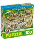 Puzzle Eurographics de 100 piese – Dinozauri - 1t