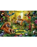 Puzzle Black Sea Lite de 1000 piese - Familia de tigri, Ian Patrick Krasny - 2t
