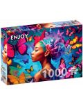 Puzzle Enjoy din 1000 de piese - Regina fluturilor - 1t