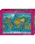 Puzzle Heye 2000 piese - Harta geografică - 1t