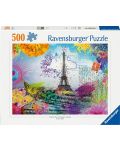 Puzzle Ravensburger  din  500 piese - Carte poștală de la Paris - 1t