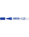 Marker permanent Ico Deco - varf rotund, albastru - 1t