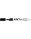 Marker permanent Ico Deco - vаrf rotund, negru - 1t