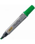 Marker permanent Bic - 2300 Bevel Tip, verde - 3t