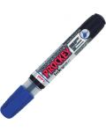 Marker permanent Uni Prockey - PM-225F, pe baza de apa, 1,4-2,0 mm si 3,7 mm, albastru - 1t
