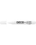 Marker permanent Ico Deco - vаrf rotund, alb - 1t