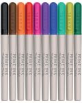 Markere permanente Adel Prime Ink - 10 culori - 1t