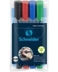 Markere permanente Schneider - Maxx 130, 4 culori - 1t