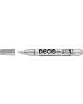 Marker permanent Ico Deco - varf rotund, argintiu - 1t