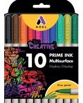 Markere permanente Adel Prime Ink - 10 culori - 2t