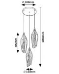 Pendel Rabalux - Bellini 72203, IP20, 230V, E27, 3 x 60W, negru - 5t