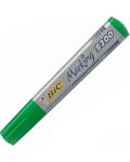 Marker permanent Bic - 2300 Bevel Tip, verde - 1t
